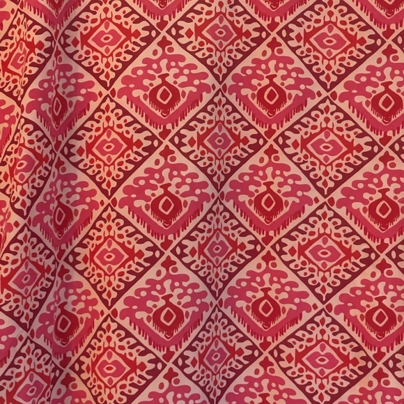 Nikki Poulos Geo Print Boho Crotchet Tunic Coverup Poncho Oversized Fit - Picture 11 of 12